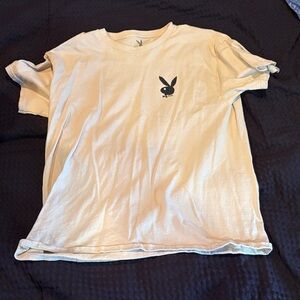 PLAYBOY Off-White Tee with Iconic Logo